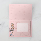 Cheerleader-Foto-Rahmen Karte (Innenseite)