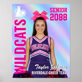 Cheerleader-Foto Senior Cheer Team Schillernde Far Poster