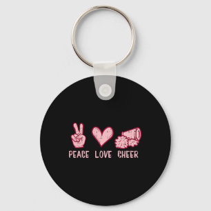 Cheerleader Frieden Liebe Cheer Cheerleading Fraue Schlüsselanhänger