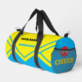 Cheerleader gelber blauer Himmel und weiß Duffle Bag (Rechte Ecke)