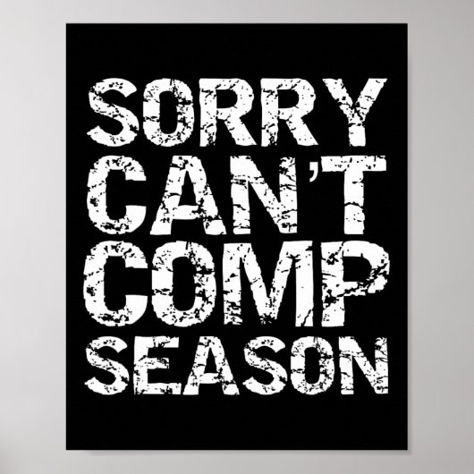 Cheerleader-Geschenk für Mädchen Cheer Sorry Can't Poster (Vorne)