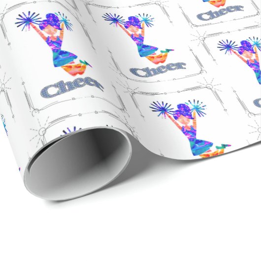 Cheerleader Gift Wrap Geschenkpapier (Rolleneckpunkt)