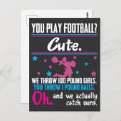 Cheerleader Gift You Play Football, das ist Niedli Postkarte (Vorne/Hinten)