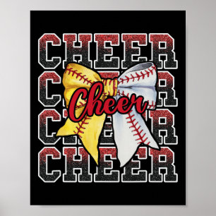 Cheerleader-Girl-Bow-Sport-Verkauf-Softll-Rot-Hera Poster
