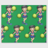 Cheerleader Girl Geschenkpapier (Flach)