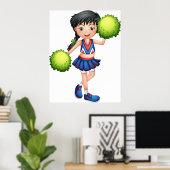 Cheerleader Girl Poster (Heimbüro)
