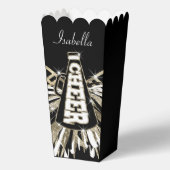 Cheerleader Glam- Gold, Schwarz und Weiß Geschenkschachtel (Rückseite)
