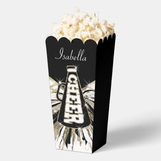 Cheerleader Glam- Gold, Schwarz und Weiß Geschenkschachtel (Geplatzt)