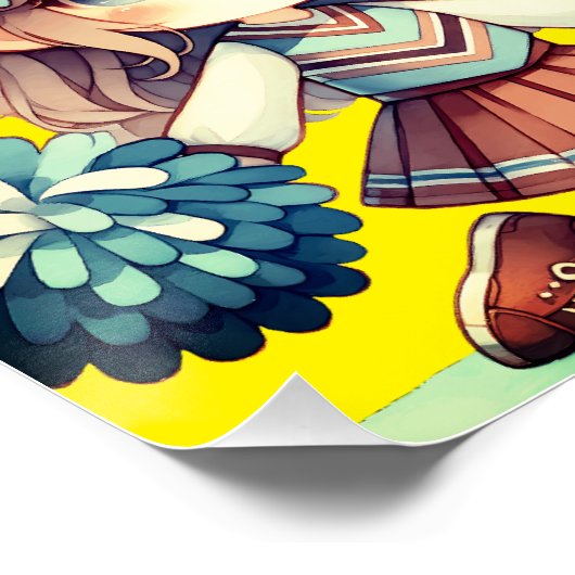 Cheerleader Glossy Poster (Ecke)