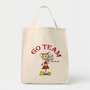 Cheerleader Go Team T-Shirts und Geschenke Tragetasche