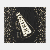 Cheerleader 📣 💖 - Gold Dots und Black Fleecedecke (Vorderseite (Horizontal))
