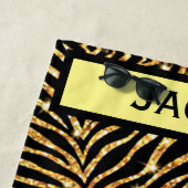 Cheerleader Gold Zebra Wild über Cheer Strandtuch (Beispiel)