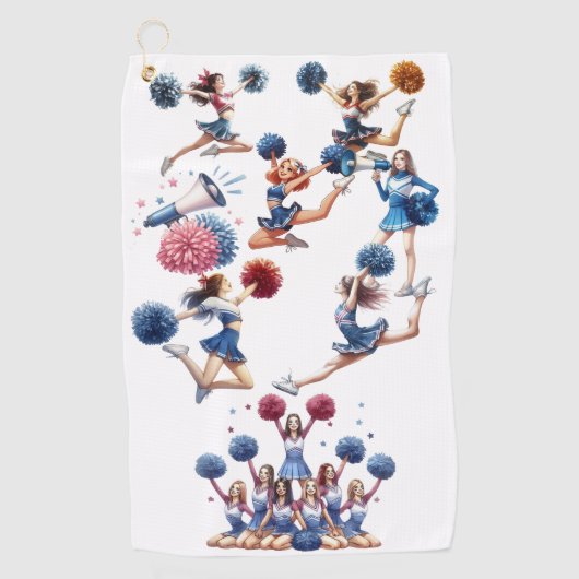 Cheerleader Golfhandtuch (Vorderseite)