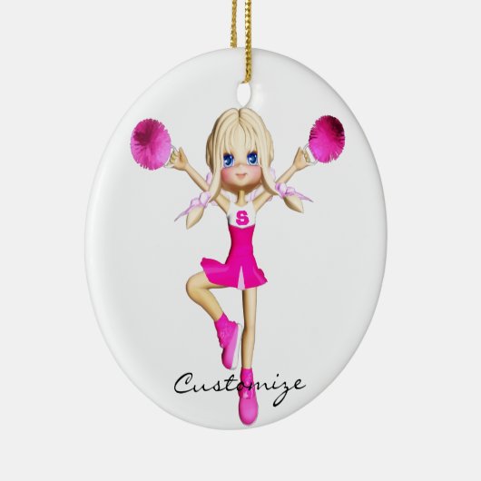 Cheerleader Gonna Cheer Thunder_Cove Keramik Ornament (Rechts)