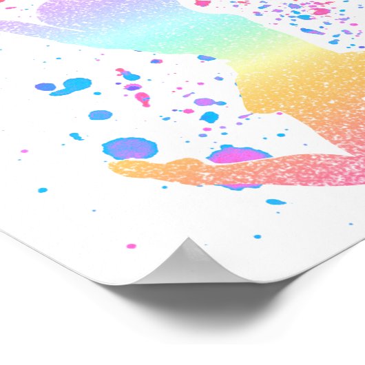 Cheerleader Gradient High School oder Uni Event Poster (Ecke)