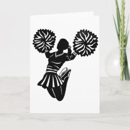 Cheerleader greeting card karte