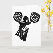Cheerleader greeting card karte (Gelbe Blume)