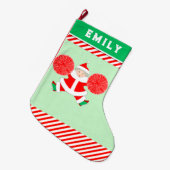 Cheerleader Großer Weihnachtsstrumpf (Vorderansicht (hängend))