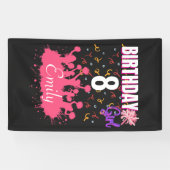 Cheerleader Gymnastic Birthday Girl Banner (Horizontal)