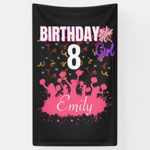 Cheerleader Gymnastic Birthday Girl Banner