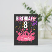 Cheerleader Gymnastic Birthday Girl Postkarte (Stehend Vorderseite)