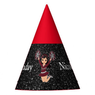 Cheerleader "Happy Birthday" Personalisiert Partyhütchen