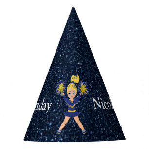 Cheerleader "Happy Birthday" Personalisiert Partyhütchen