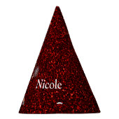 Cheerleader "Happy Birthday" Red Sparkle Party Hat Partyhütchen (Rechts)