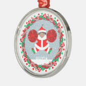 Cheerleader Holiday Geschenk Keramik Ornament (Links)
