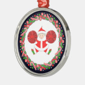 Cheerleader Holiday Geschenk Ornament Aus Metall (Links)