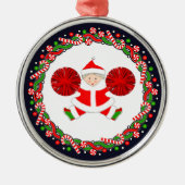 Cheerleader Holiday Geschenk Ornament Aus Metall (Vorne)