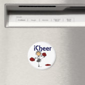 Cheerleader I Cheer Strichmännchen Magnet (In Situ (Geschirrspüler))
