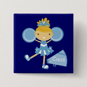 Cheerleader im Blau Button