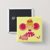 Cheerleader im Rot Button (Vorne & Hinten)