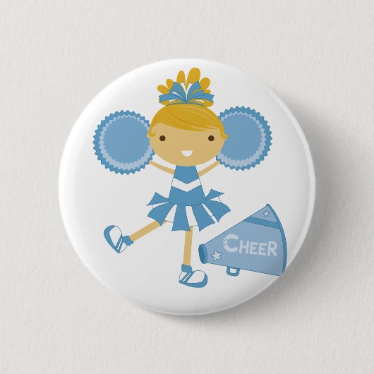 Cheerleader in Blue Button (Vorderseite)
