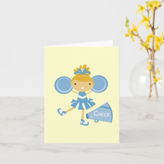 Cheerleader in Blue Karte (Gelbe Blume)