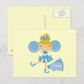 Cheerleader in Blue Postkarte (Vorne/Hinten)