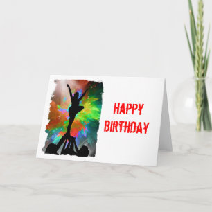 Cheerleader in Colorburst Karte