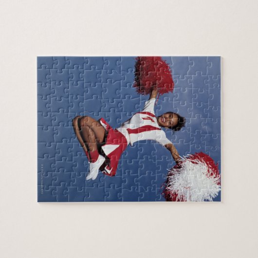 Cheerleader in der Luft Puzzle (Horizontal)