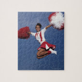 Cheerleader in der Luft Puzzle (Vertikal)