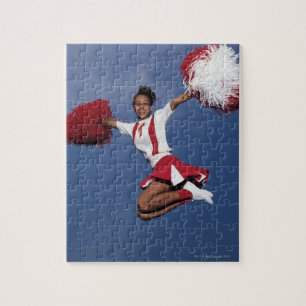 Cheerleader in der Luft Puzzle