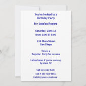 Cheerleader in Electric Laser Show Einladung (Rückseite)