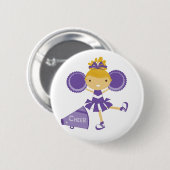 Cheerleader in Lila Button (Vorne & Hinten)