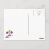 Cheerleader in Lila Postkarte (Rückseite)