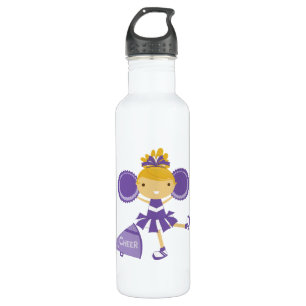 Cheerleader in Lila Trinkflasche