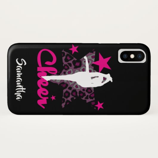 Cheerleader in rosa iphone x Fall Case-Mate iPhone Hülle (Rückseite (Horizontal))