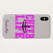 Cheerleader in rosa iphone x Fall Case-Mate iPhone Hülle (Rückseite (Horizontal))