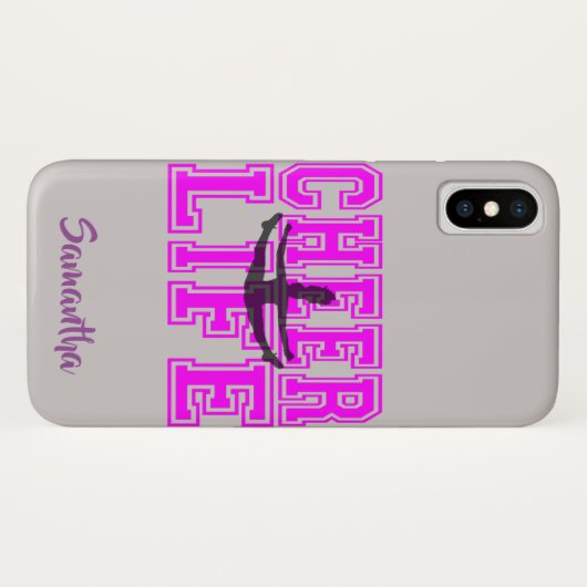 Cheerleader in rosa iphone x Fall Case-Mate iPhone Hülle (Rückseite (Horizontal))