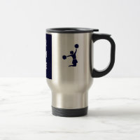 Cheerleader in Silhouette-springender Reise-Tasse