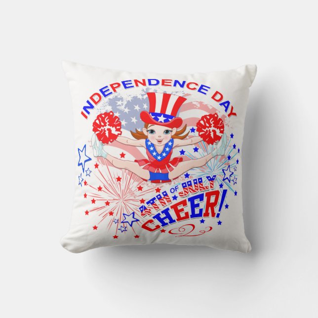 Cheerleader, Independence Day, 4. Juli, Cheer Kissen (Vorderseite)